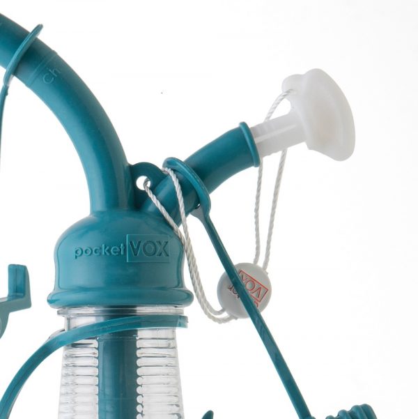 doctorVOX T-Valve Attached. T-Valve is using for adjusting the pressure while using pocketVOX